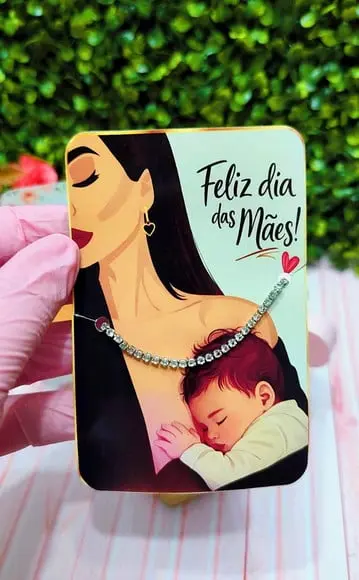 Card com Colar- Dia das Mães