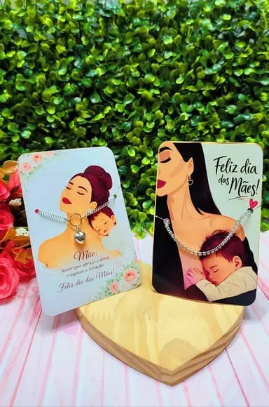 Card com Colar- Dia das Mães