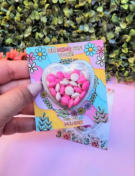 Card com Coloreti (chocolate)- Dia da Mulher