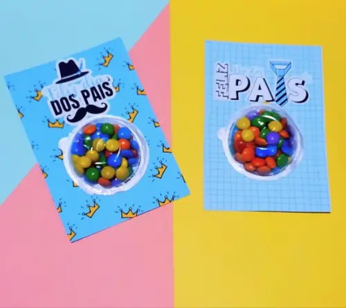 Card com Coloreti (chocolatinho)- Dia dos Pais