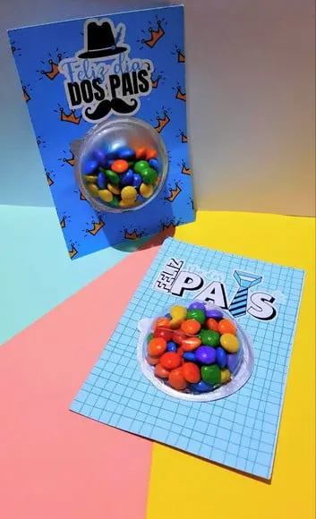 Card com Coloreti (chocolatinho)- Dia dos Pais