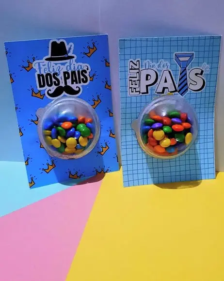 Card com Coloreti (chocolatinho)- Dia dos Pais