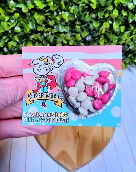 Card com Coloreti (chocolates)- Dia das Mães