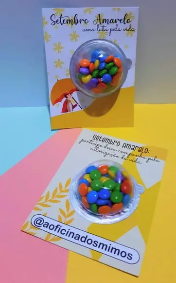 Card com Coloreti (chocolatinhos)- Setembro Amarelo