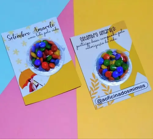 Card com Coloreti (chocolatinhos)- Setembro Amarelo