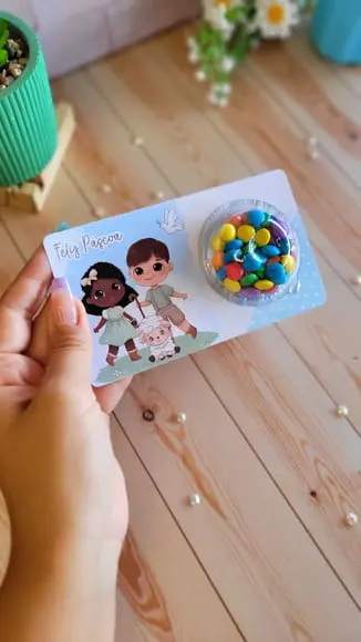 Card com Coloreti (confetes)- Páscoa