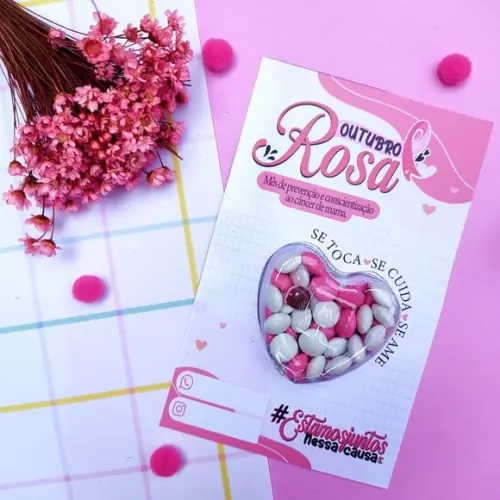 Card com Coloreti (docinho)- Outubro Rosa