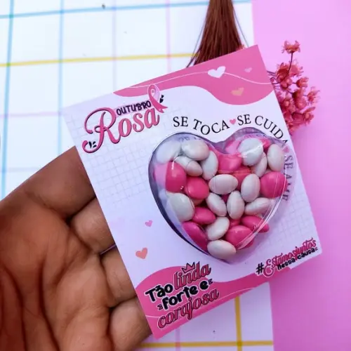 Card com Coloreti (docinho)- Outubro Rosa