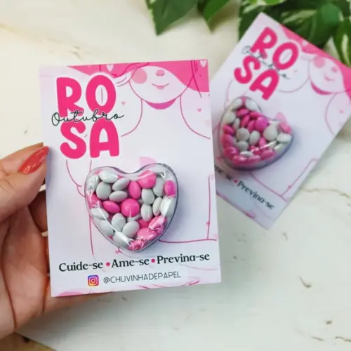 Card com Coloreti (docinho)- Outubro Rosa