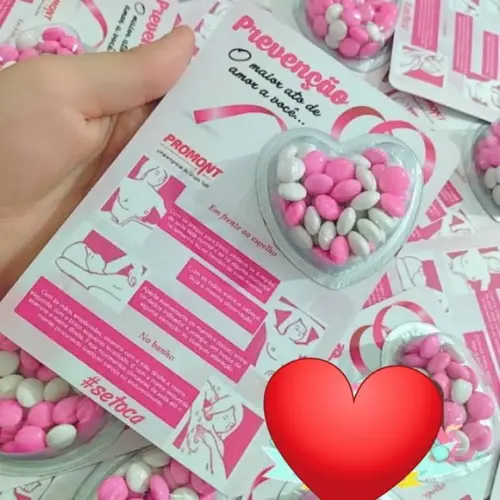 Card com Coloreti (docinho)- Outubro Rosa