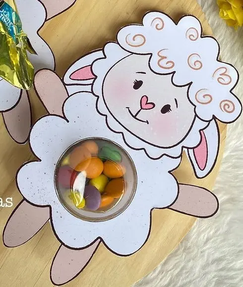 Card com Coloreti (docinhos) ou Bombom- Páscoa