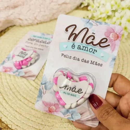 Card com Coloreti (docinhos)- Dia das Mães