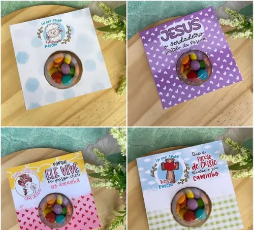 Card com Coloreti (docinhos)- Páscoa