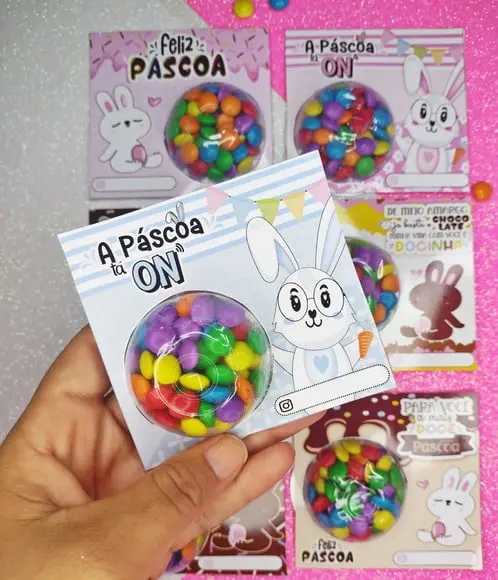 Card com Coloreti (docinhos)- Páscoa