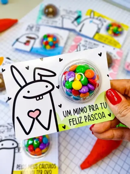 Card com Coloreti (docinhos)- Páscoa