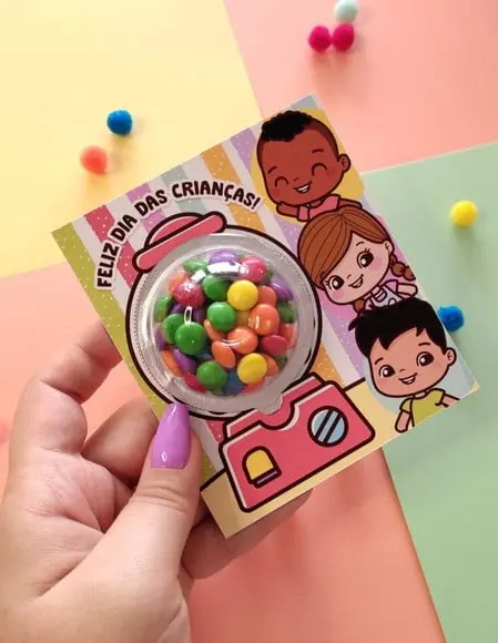 Card Com Confete (docinhos)- Dia Das Crianças
