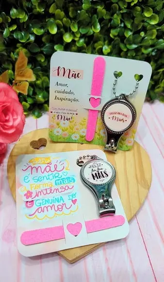 Card com Cortador de Unha e Mini Lixa- Dia das Mães