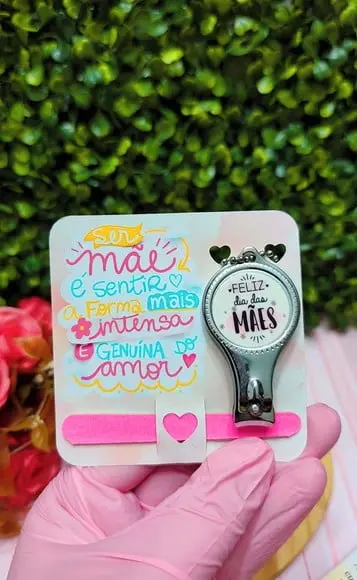 Card com Cortador de Unha e Mini Lixa- Dia das Mães