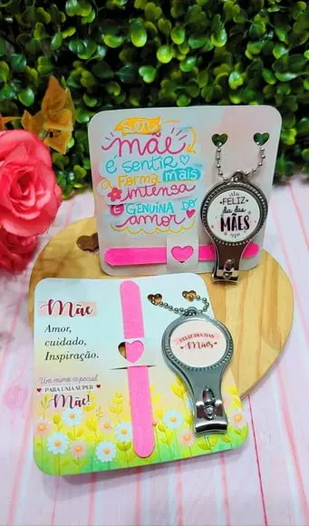 Card com Cortador de Unha e Mini Lixa- Dia das Mães