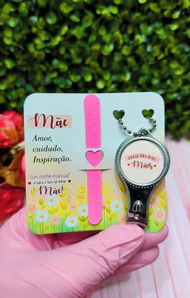 Card com Cortador de Unha e Mini Lixa- Dia das Mães