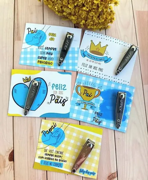 Card com Cortador de Unha- Dia dos Pais