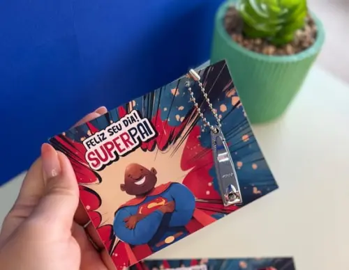 Card com Cortador de Unha- Dia dos Pais