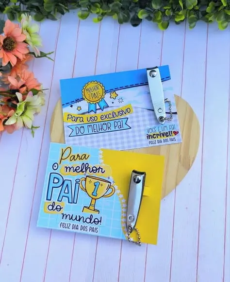 Card com Cortador de Unha- Dia dos Pais