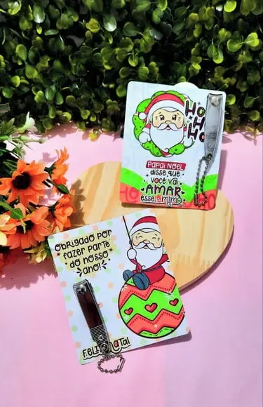 Card com Cortador de Unha- Natal