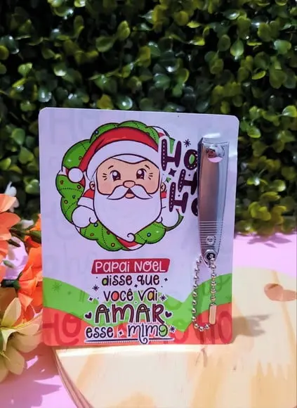 Card com Cortador de Unha- Natal