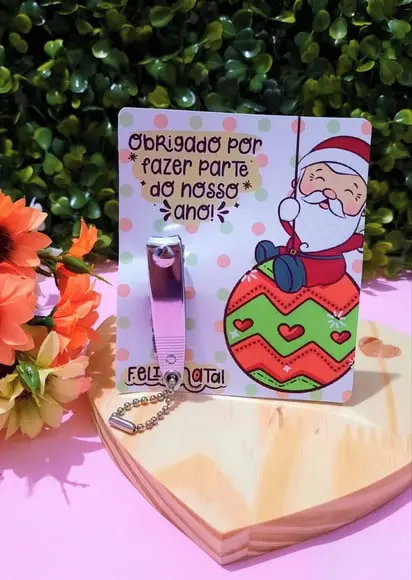Card com Cortador de Unha- Natal
