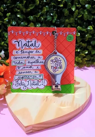 Card com Cortador de Unha/ Abridor de Garrafa- Natal