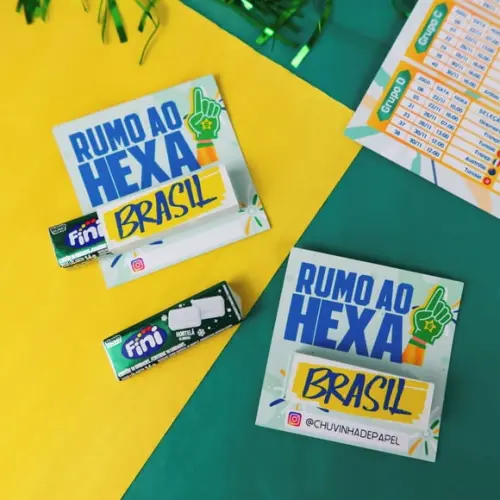 Card com Drops de Hortelã- Copa do Mundo