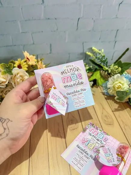 Card com Escalda Pés- Dia das Mães