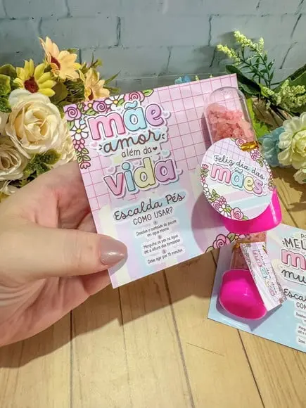 Card com Escalda Pés- Dia das Mães