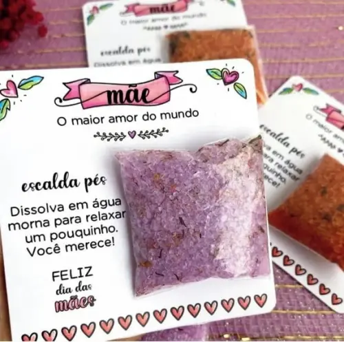 Card com Escalda Pés- Dia das Mães