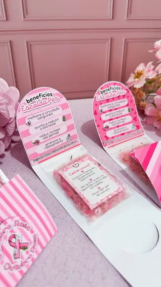 Card com Escalda Pés- Outubro Rosa