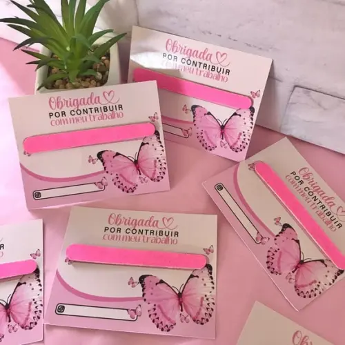 Card com Escovinha ou Mini Lixa- Mimo Cliente