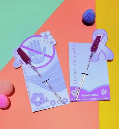Card com Escovinha- Agosto Lilás