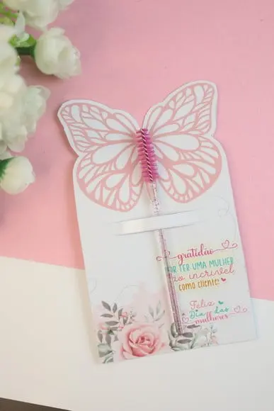 Card com Escovinha- Dia da Mulher