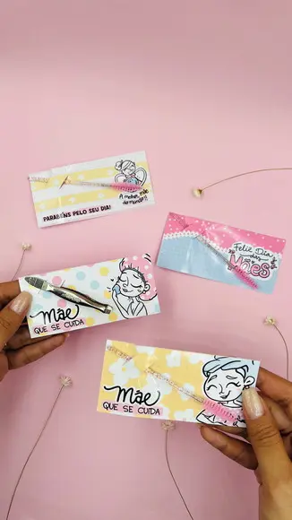 Card com Escovinha- Dia das Mães