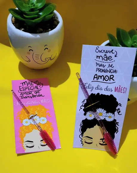 Card com Escovinha- Dia das Mães