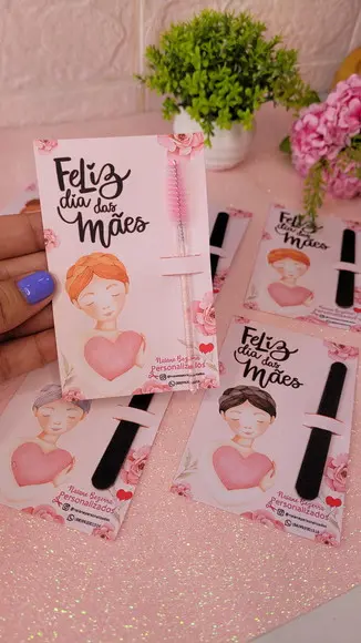 Card com Escovinha- Dia das Mães