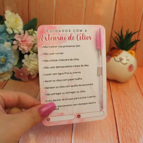 Card com Escovinha- Extensão de Cílios