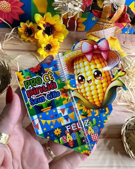 Card com Escovinha- Festa Junina