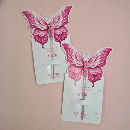 Card com Escovinha- Outubro Rosa