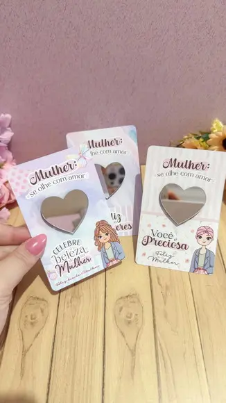 Card com Espelhinho- Dia da Mulher