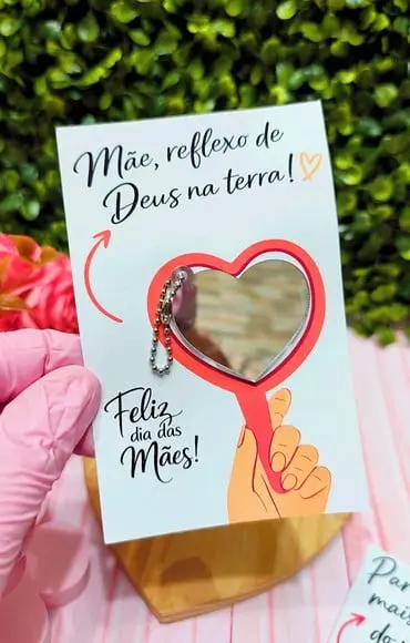 Card com Espelhinho- Dia das Mães