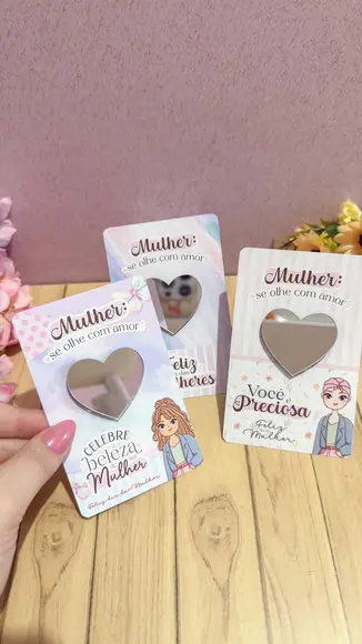 Card com Espelhinho- Dia da Mulher