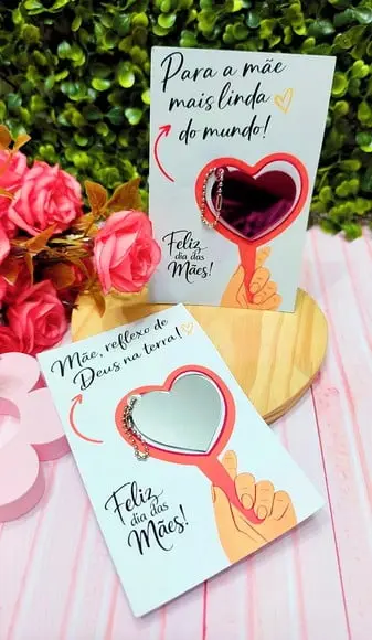 Card com Espelhinho- Dia das Mães