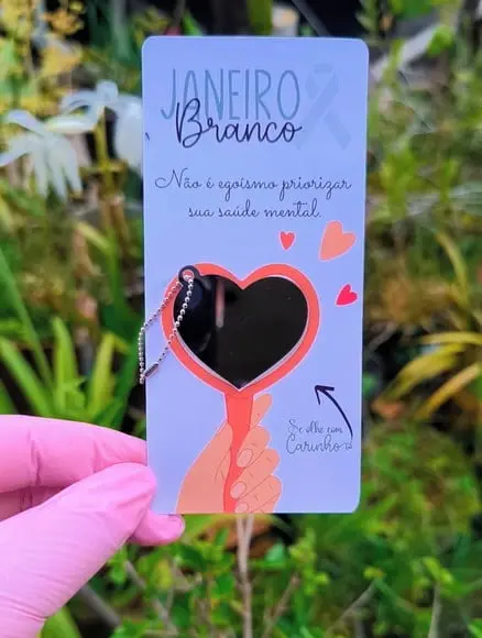 Card com Espelhinho- Janeiro Branco